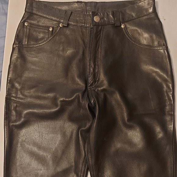 5 pocket Leather Jeans - Picture 2 of 14
